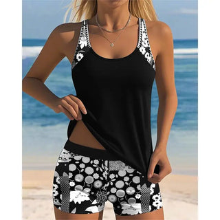 Maillot Deux Pièces Estival à Motifs – BreezySuit™