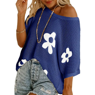 T-shirt Floral En Crochet - Léah™