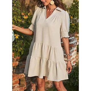 Robe Confortable Col en V - Léah™