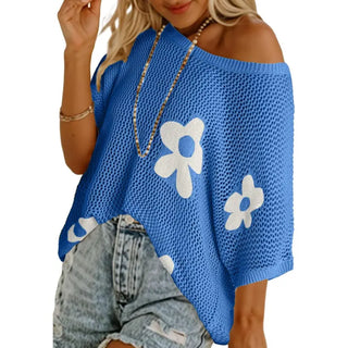 T-shirt Floral En Crochet - Léah™