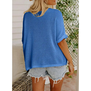 T-shirt Floral En Crochet - Léah™